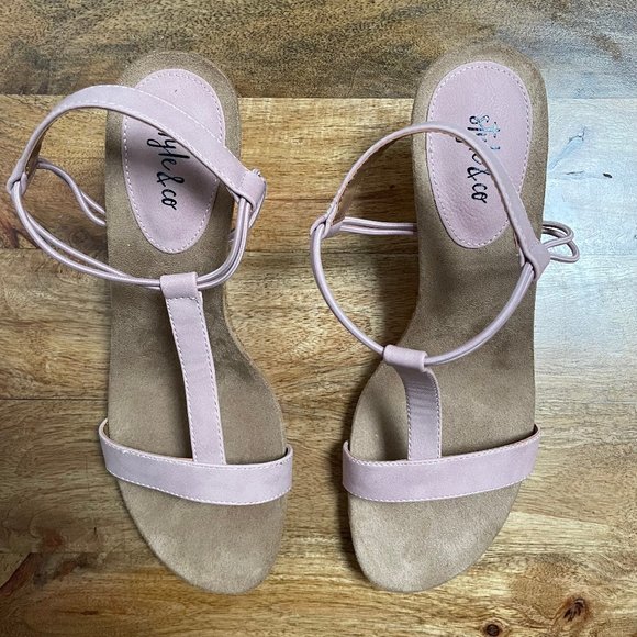 NWOT Style&Co - Mulan Wedge Sandals - Picture 3 of 10